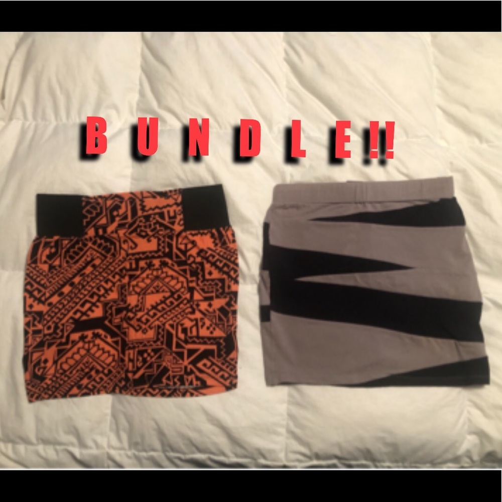 2 Material Girl Mini Skirt Bundle